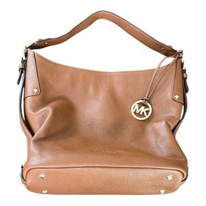 Michael Michael Kors Bedford Leather Shoulder Bag In Luggage